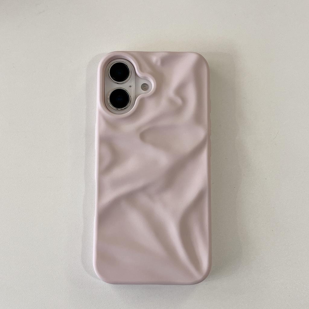 3D Wrinkled Water Ripples Pattern Soft Frosted TPU Shockproof Mobile Phone Case for iPhone 11 12 13 14 15 16 Pro Max