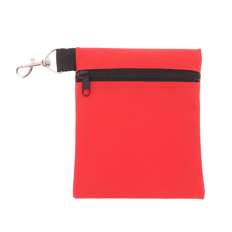 Golf Ball Carrier Bag With Metal Lobster Buckle Portable Golf Tee Holder Container Case Golf Ball Zipper Golf Ball Waist Pouch