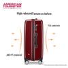 American Tourister 20-inch Wine Red Mirror Finish Carry-on Luggage