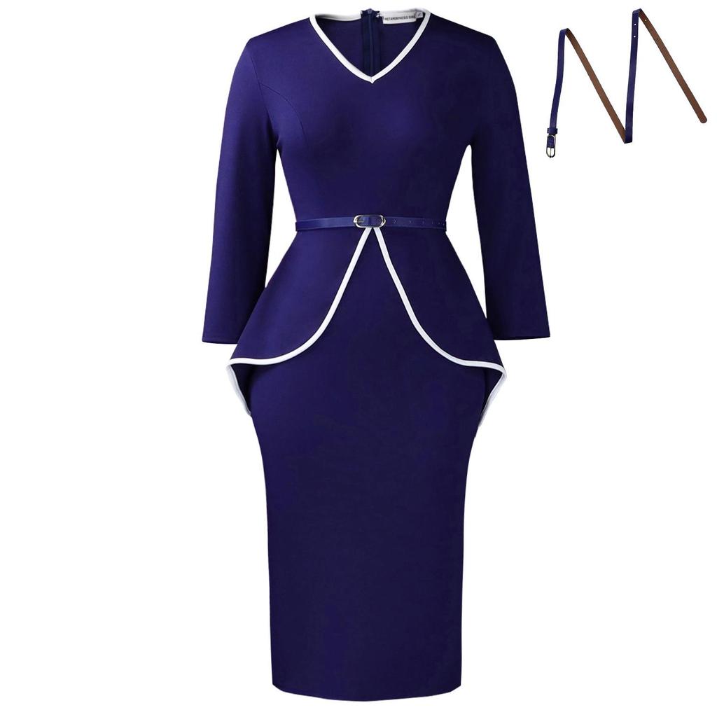 Elegant Long Sleeve Ruffle High Waist Plus Size African Dress - 2025 New Style Fashionable Women's Clothing