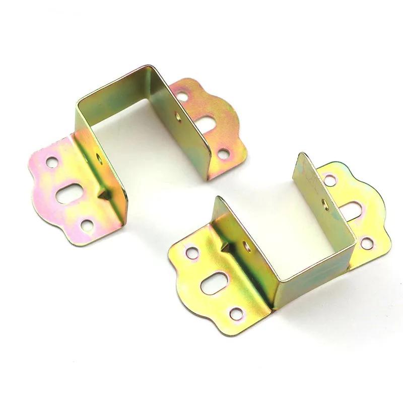 2/4/12PC Thickened bed frame fixator bed plate hanging buckle solid beam bracket plate support frame stainless steel hinge