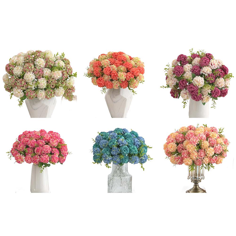 Artificial Hydrangea Silk Flower Bouquet Fading Resistant