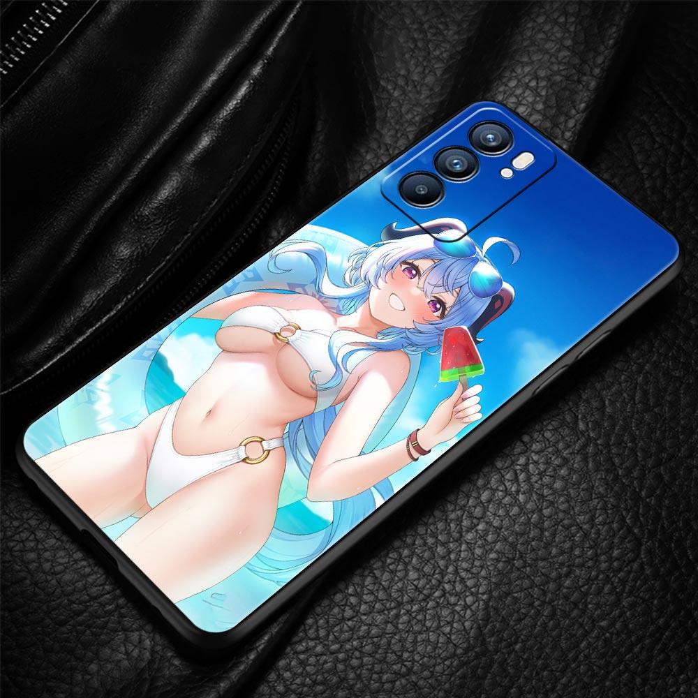 Genshin Impact Sexy Girl Phone Case For Oppo A54 A53 A52 A9 2020 A15 A95 A16 A76 A74 A12 Find X5 Reno7 Reno6 Pro Plus 5G Cover