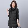 Women's High-End Mid-Length Loose Down Vest - Fashionable Plus Size for Autumn/Winter