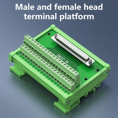 D SUB Serial Port Solderless D9/D15/D25/D37/D50/D62/D78 Male Female Terminal Connectors Rail Type for Industrial Use