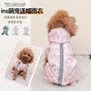 Waterproof 4-Legged Dog Raincoat With Reflective Stripes Small Breeds Like Teddy Poodle Bichon Frise All-Season Use