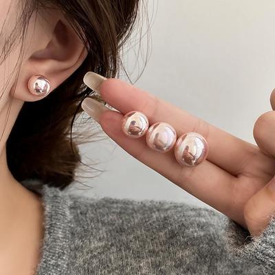 1 Paio Orecchini a Perno Piatti alla Moda per Ragazze Leggeri Eleganti da Donna con Perle Imitazione Orecchini Accessori per Orecchie