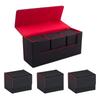 HG CHASING TRIBE Deck Trading Card Case for Magnetic PU Holds 33 Magnetic Holds 800 Large Trading Card Case Large Deck Case 3 Small Deck Black and