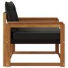 Outdoor Sofa Set Solid Acacia Wood and Textilene Natural