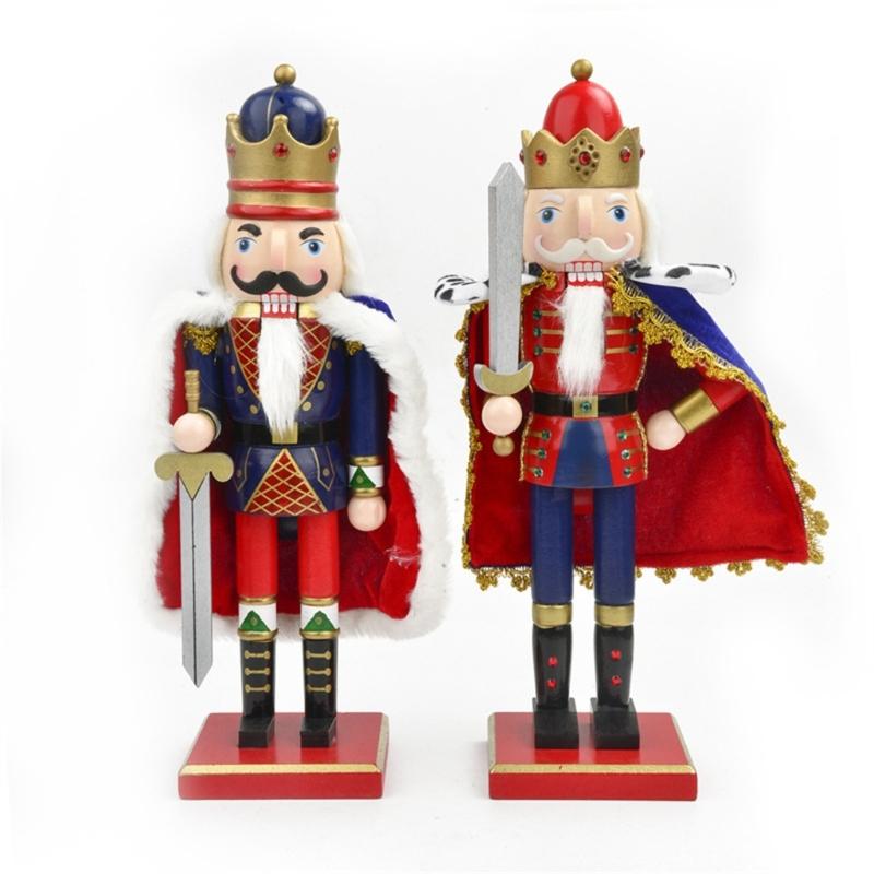 Large Handcrafted Nutcrackers Soldier Figurine For Christmas Decorations 38Cm Wooden Holiday Centerpieces