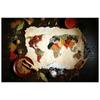 Wall Art Canvas Painting Mappa del mondo con spezie Poster e stampe Immagini a parete per sala da pranzo Cuadros Decorazione domestica Senza cornice