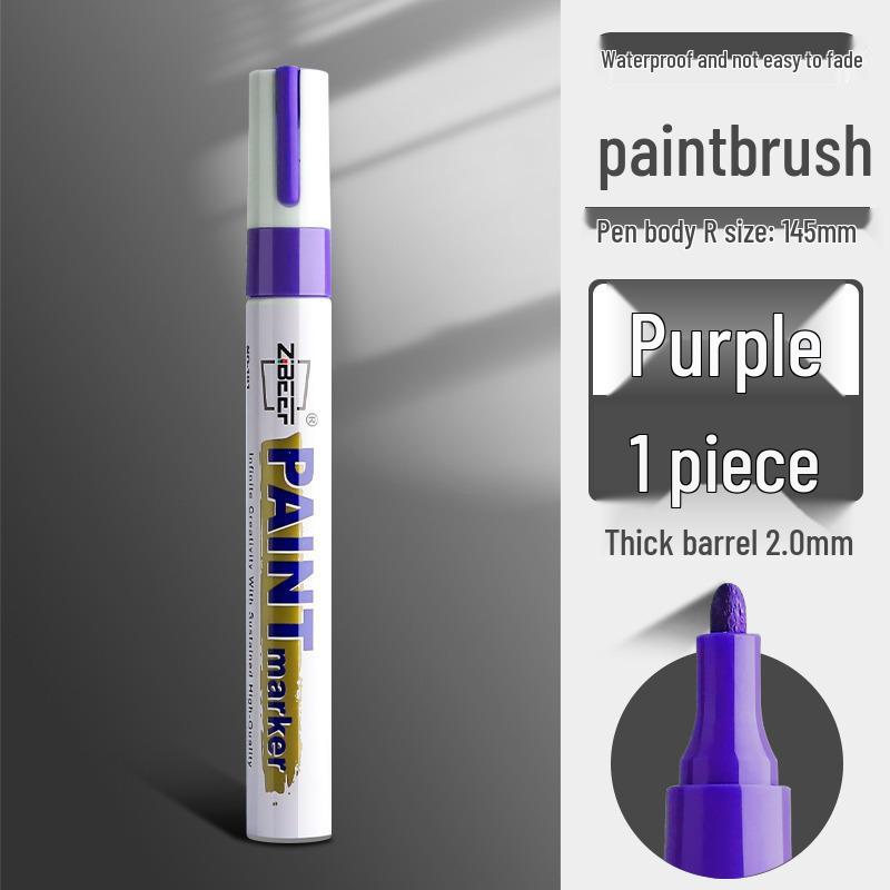 Industrial Colorfast Paint Marker Pen for Tire & Car Touch-Up, White/Black/Gold
