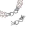 Handmade DIY S925 Silver Pearl Necklace Clasp - Single/Double Row Figure 8 Universal Connecter Accessory.