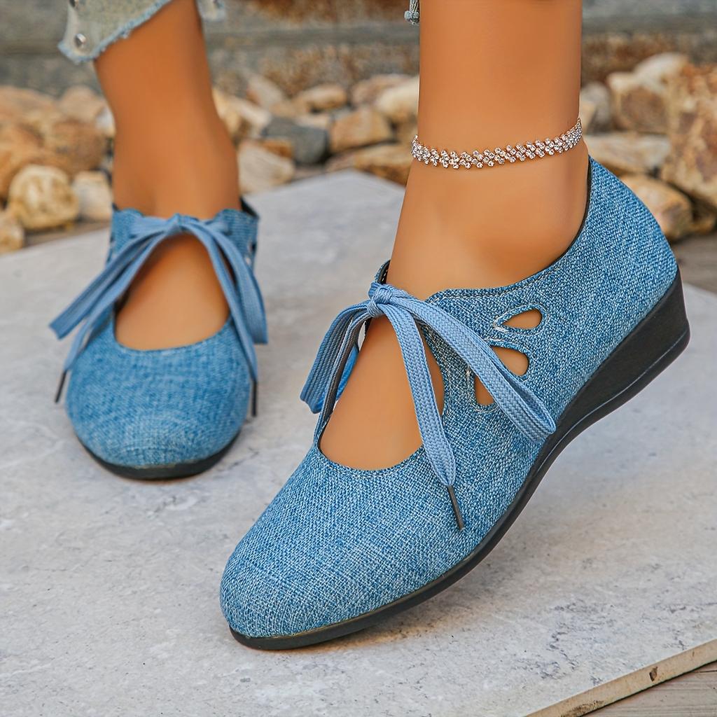 Autumn New Elegant Temperament Flat Lace-Up Single Shoes Women'S All Seasons Spring Style Shallow Mouth, Women Shoes