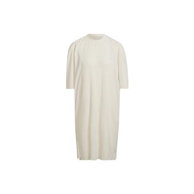 Originals Adicolor Solid Color Straight Cut Short Sleeve Dress Women Dresses Beige HF7547