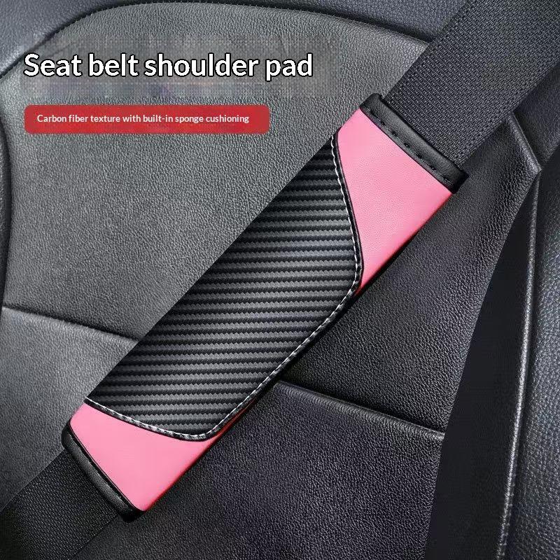 2Pcs PU Car Seat Belt Shoulder Covers Breathable Soft Protective Pads for Comfortable Daily Driving Travel