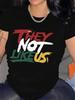 They Not Like Us Graphic Print Black T-shirt
