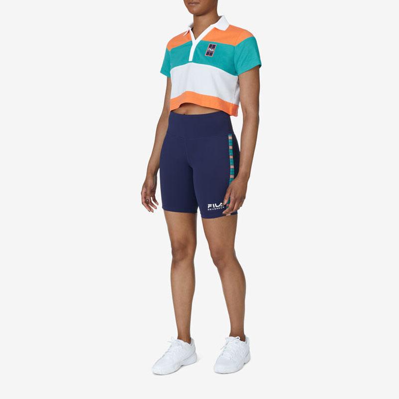 FILA DVRX Color Block Fitness Cycling Shorts Women shorts Dark-Blue TW31E351-FNVY