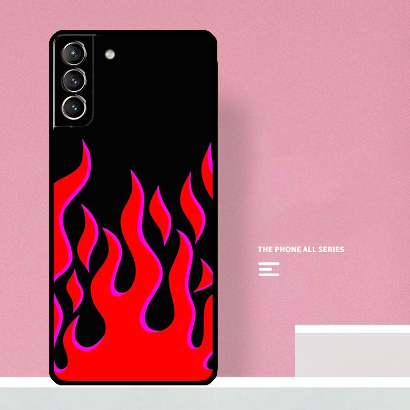 Blue Red Flame Fire Phone Case For Samsung Galaxy S26 S23 Ultra S20 S21 S22 S24 S25 Plus S10 S25 FE Cover Coque