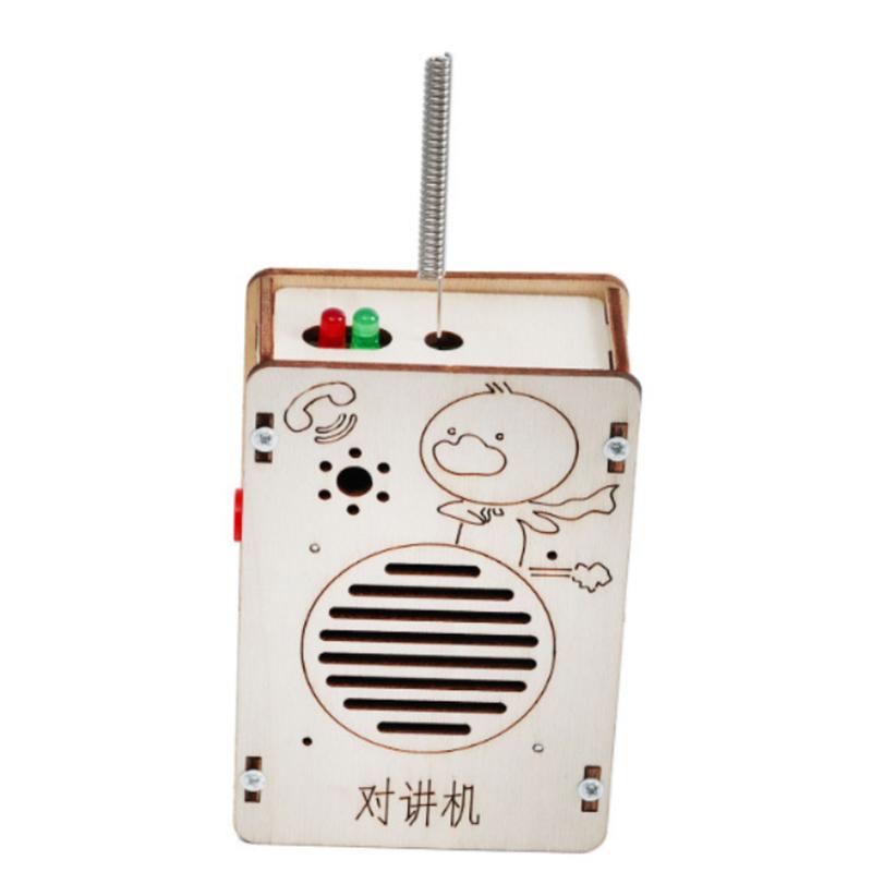Wireless Walkie Talkie 1 2Pcs DIY Model Kit STEM Science Classroom Project Toy for Boys Girls Learning Use