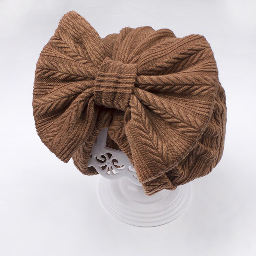 Hot Sale Solid Baby Bow Hat Headscarf Baby Toddler Newborn Hat Cap Girls Boy Head Cover