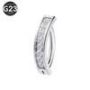 1PC Implant Grade G23 Titanium Cz Belly Button Ring Septum Rings Clicker Belly Clip Navel Ring Curved Barbell Piercing Jewelry
