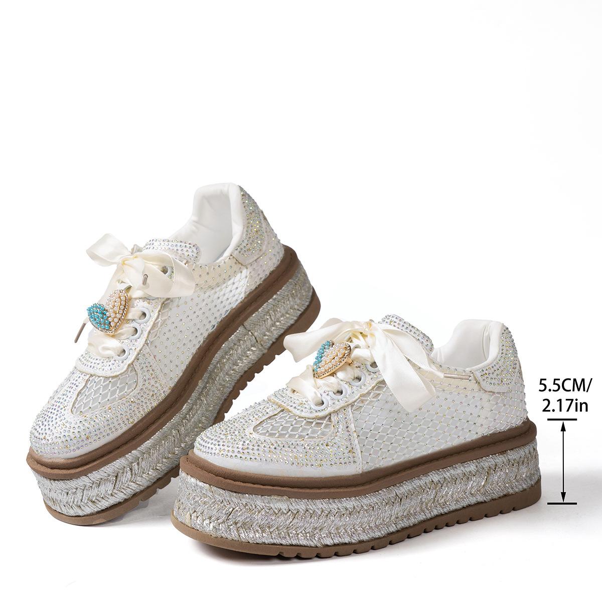 High-top Shoes, Platform Shoes, Women s Shoes, Large Size, Casual Shoes 36 белый