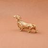 Brass Sausage Dog Ornament Home Office Desktop Small Ornaments Tea Pet Zodiac Dog Brass Crafts