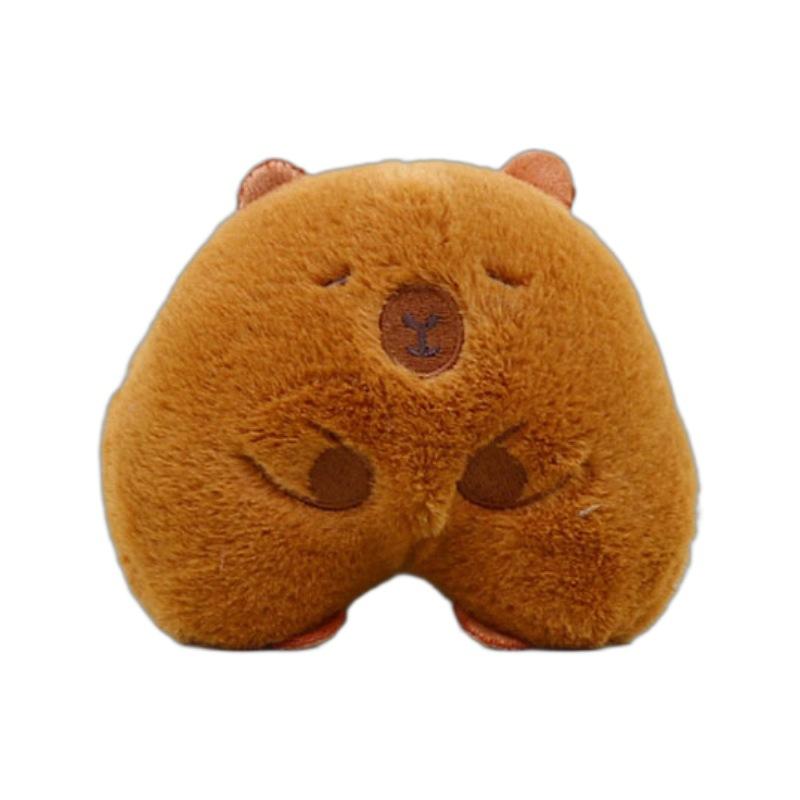 Plush Capybara Delightful Keychain Cute Soft Toy Bag Accessory In Pink And Brown