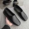 2025 Spring British Style Slip-On Flats for Men Soft Breathable Retro Driving Shoes Versatile Casual Loafers for Daily Wear