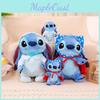Stitch Plush Toy With Red Cape Soft Short Plush Pp Cotton Filling For Kids Gift