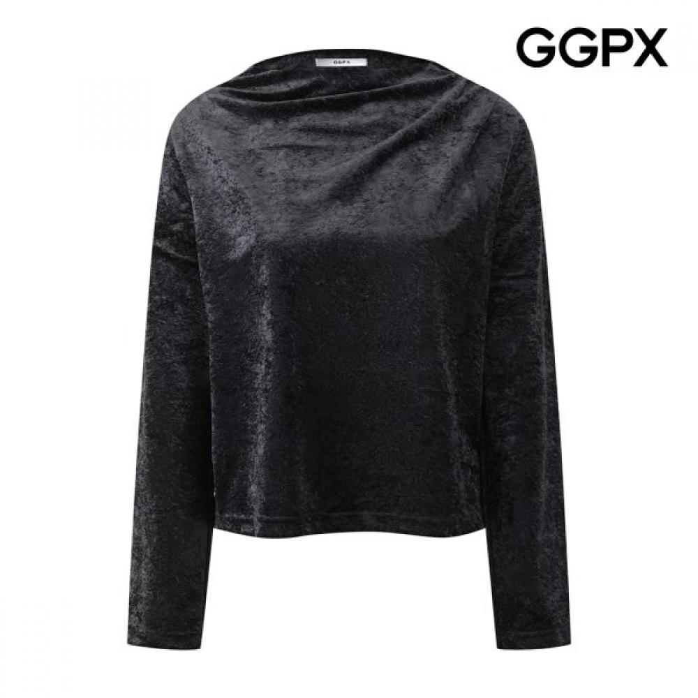Ggpx New York Velvet Blouse Draped Gq1sh001f blacks/F