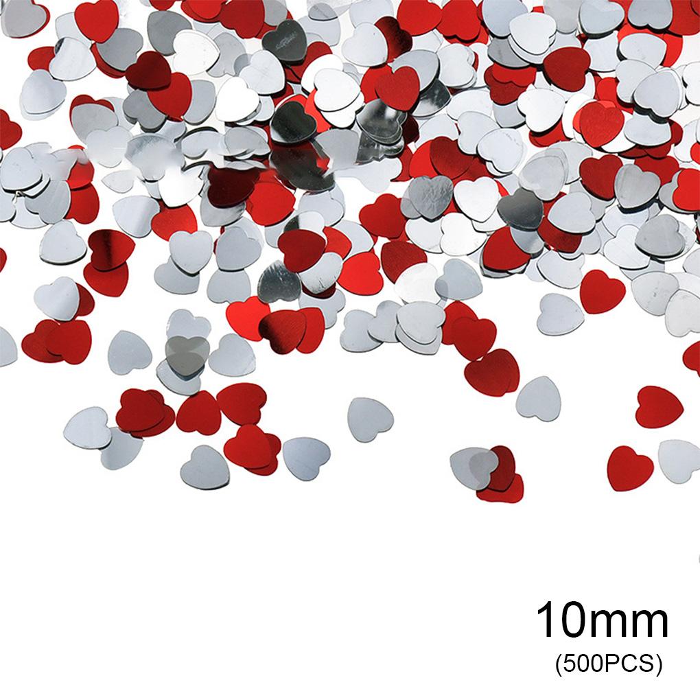 Paper Scraps Mini Heart Shape Plastic Material Confetti Good Luster Scramble Assortment Shape Resistant for Party Decoration