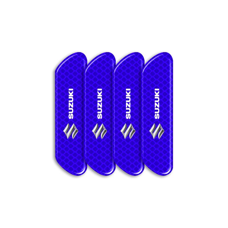 4PCS Car Door Safety Warning Reflective Mark 3D Sticker Car Accessories for Suzuki Grand Swift Jimny Vitara Baleno SX4 XL-7 GW250