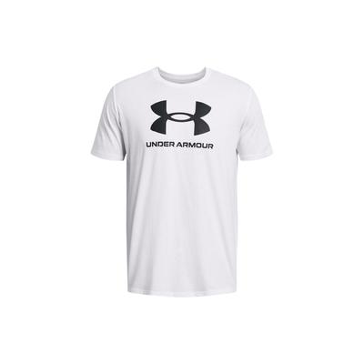 UA Sportstyle Logo Print Crew Neck Short Sleeve T-Shirt Men Tops White 1382911-100