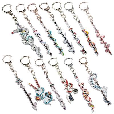 Keychain Pendant Anime Demon Slayer Kimetsu No Yaiba Kamado Tanjirou Double Sided HD Bag Pendant Gift For Fans Cosplay Props Jewelry Gift
