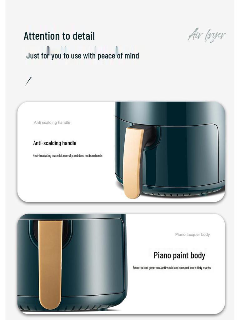 מטגן אוויר ויזואלי רב-תכליתי לבית: תנור חשמלי גדול ללא שמן