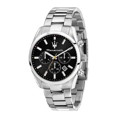 Attrazione Chronograph Stainless Steel Black Dial Quartz R8853151010 Men's Watch