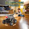 Remote Control Car, 2.4GHz 1:18 RC Cars With Light, 98FT 8KM/H 2-Rechargeable Battery, All Terrain Monster Remote Control Truck Toy, Dinosaur Monster