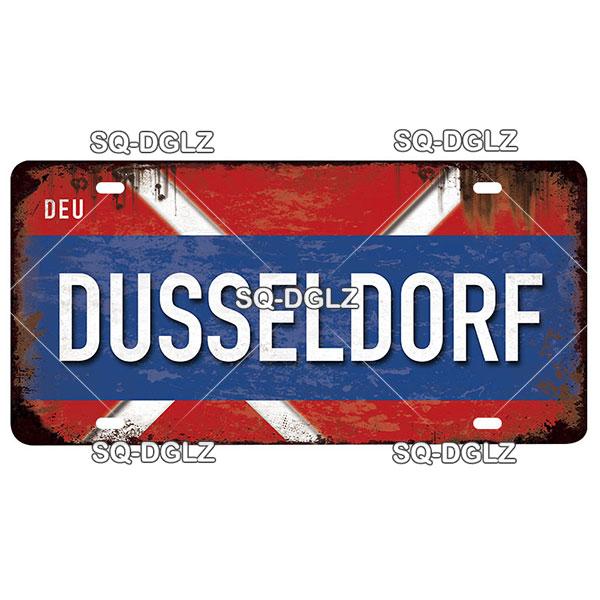 [SQ-DGLZ]Germany City License Plate Metal Sign Vintage Plaque Tin Sign Wall Decor Bar Decor BERLIN Team Flag Poster