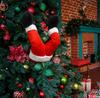 Kreativní Santa Nohy Vánoční Stromek Dekorace Vtipná Slavnostní Postava Plyšové Nohy Topper Alternativní Unikátní Vánoční Dárek Hromada Dekor