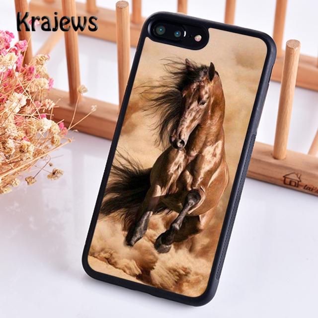 

Krajews Чехол-накладка Коричневая Лошадь в Галопе для iPhone 17 Air 16 15 14 plus 12 13 pro max coque Оболочка Fundas iPhone 11pro