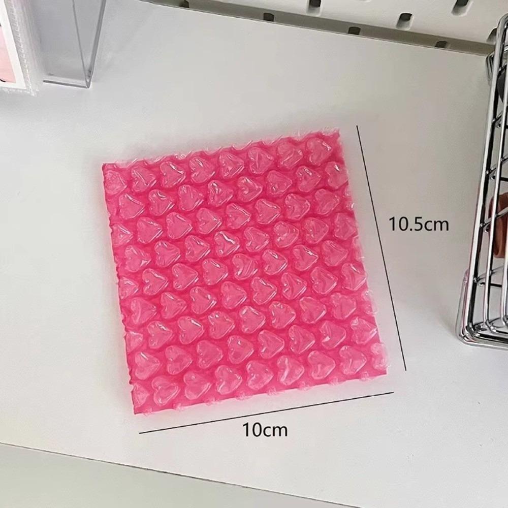 

New Pink Heart Bubble Bag Small Card Sleeve PE Bubble Film Foldable Shockproof Padded Envelopes Shipping Protection 5x5x5cm