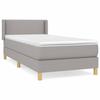 3130161 vidaXL Lit à sommier tapissier avec matelas Gris clair 90x200 cm Tissu
