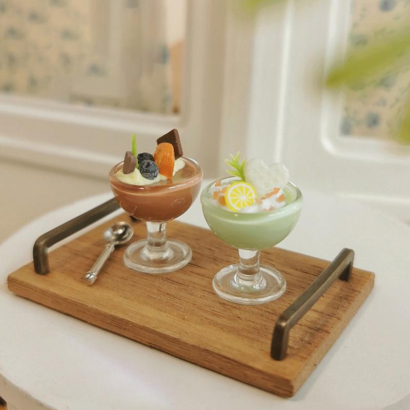 1/12 Dollhouse Simulation Beverage Cup Ornaments Bar Drinks Decoration Dolls House Accessories Pretend Play Toys