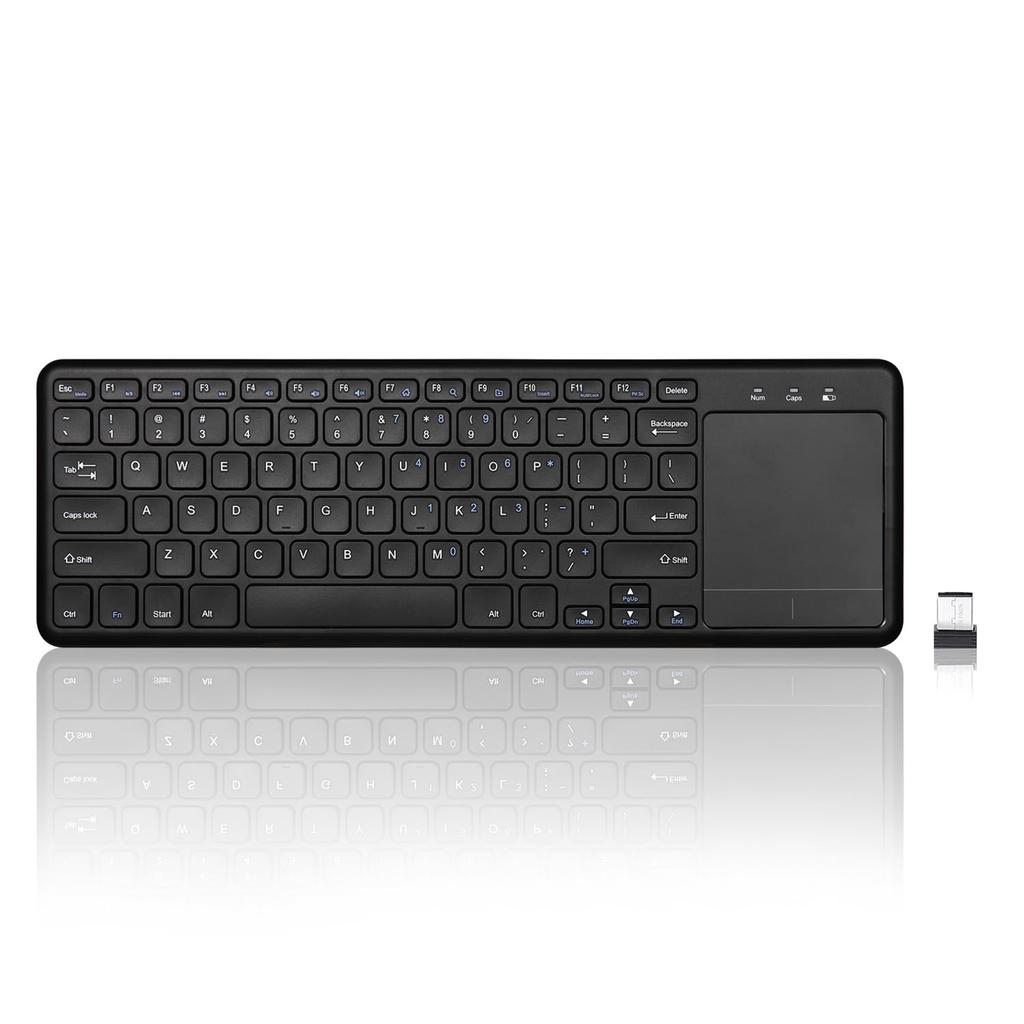 Perix Keyboard Wireless Touchpad with Scissor Keys Compatible Tenkeyless Black English Layout PERIBOARD-716 2.4GHz Multi-Touch [Official Warranty]