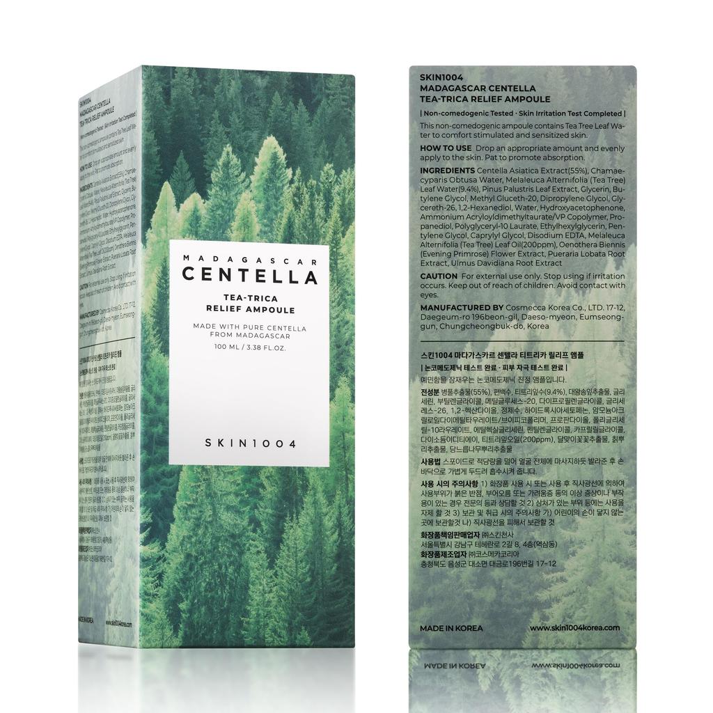 SKIN1004 Tea-Trica Relief Ampoule 100ml / Tea Tree + Cica Soothing Serum