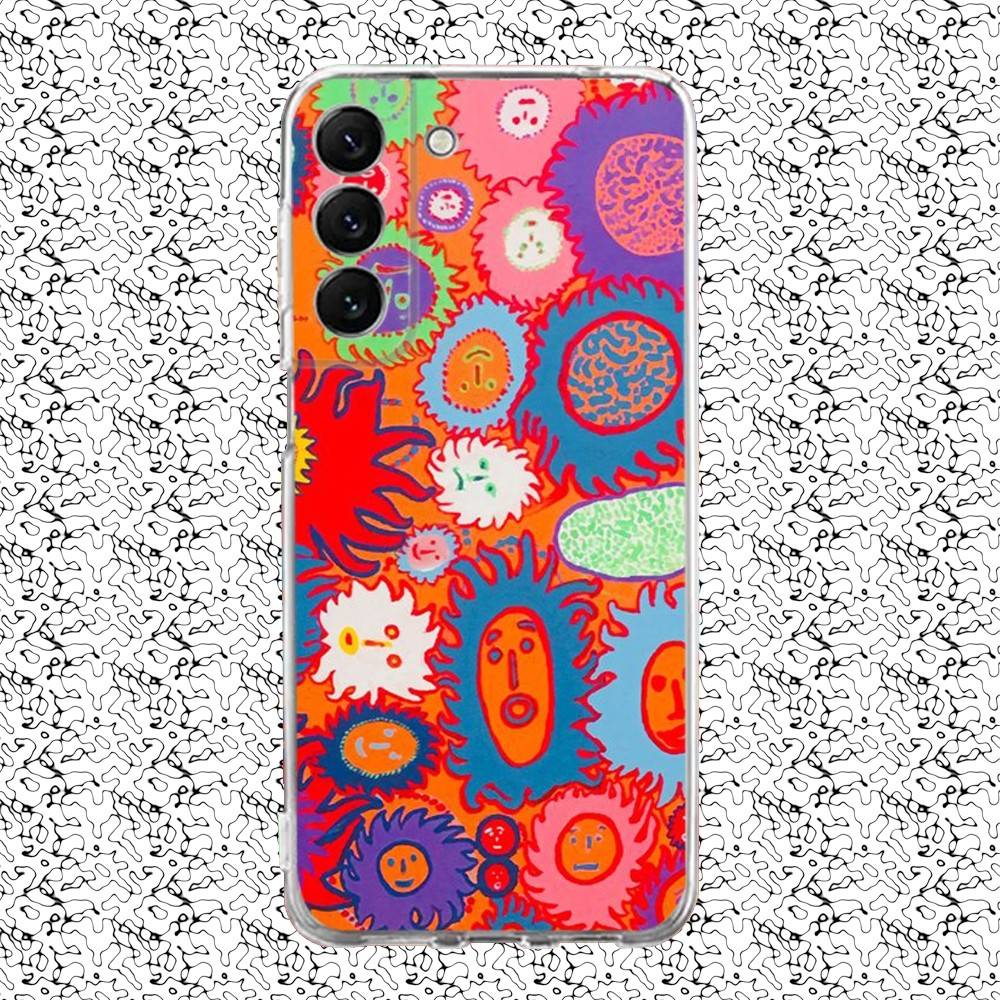 Y-yayoi K-Kusama Art Phone Case For Samsung S24,30,21,22,23,20 FE,lite,PIus,Ultra,5G,Note,9,10 Transparent Cover