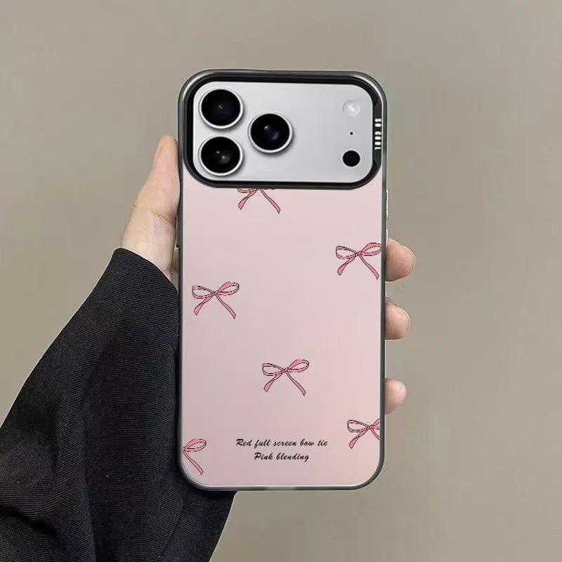 Pink Bow Phone Case for iPhone 17/16 Pro Max/15 Pro/14/13/12