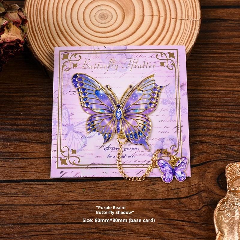 Student Reading Book Clip Vintage Butterfly Fan Metal Bookmark Hollow Flower Painting Bookmarks For Book Lovers Readers Gifts